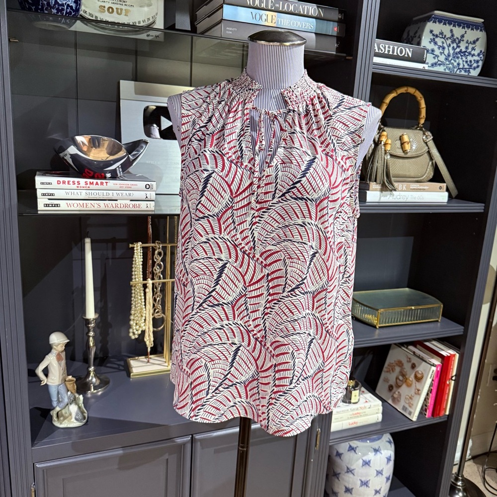 NYDJ Calanda Print Sleeveless Gemma Blouse – Size XS